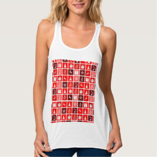 Weihnachts Icon Red Squares Holiday Art Classic Tank Top