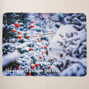 Weihnachts-Idyll anpassbar Sherpadecke