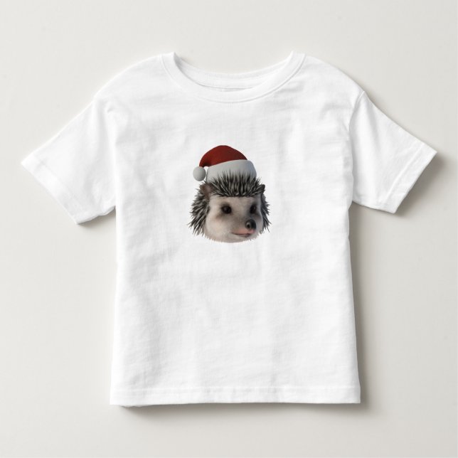 Weihnachts-Igel oder Opossum mit Santa Costum Kleinkind T-shirt (Vorderseite)