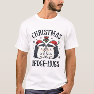 Weihnachts-Igel-Umarmer Süßer Igel Weihnachtsdesig T-Shirt