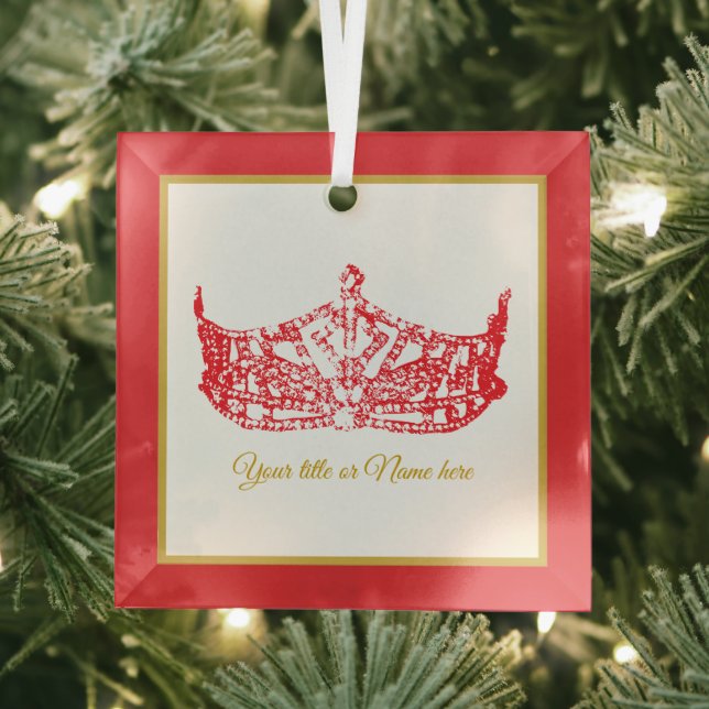 Weihnachts-Ikonenkrone Ornament Aus Glas (Insitu)