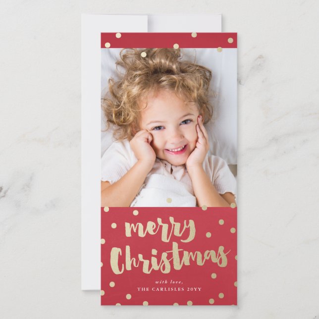 Weihnachts-Imitate Fotokarte Feiertagskarte (Vorderseite)