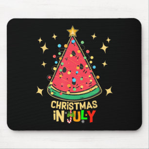 Weihnachts-in-Juli-Party Wassermelone Weihnachtsba Mousepad