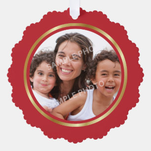 Weihnachts-individualisierbare Foto-Ornament-Karte Ornament Karte