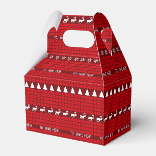 Weihnachts-Individuelle Name Red White Knitter Pul Geschenkschachtel