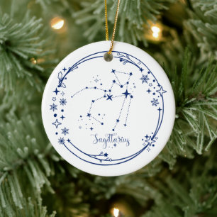 Weihnachts-Individuelle Name Sagittarius Zodiac Si Keramik Ornament