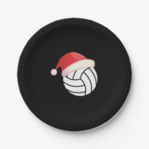 Weihnachts-Inspiriertes Design für Volleyball-Lieb Pappteller