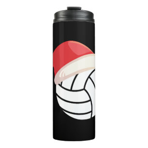 Weihnachts-Inspiriertes Design für Volleyball-Lieb Thermosbecher