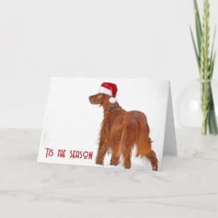 Weihnachts-Irish Setter im Schnee Karte