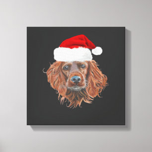 Weihnachts-Irish-Setter-Klassik-T-Shirt Leinwanddruck