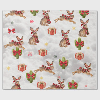 Weihnachts-Jackrabbits-Geschenkpapier Geschenkpapier