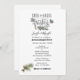 Weihnachts-Jährliche Feier Pine Needles Einladung