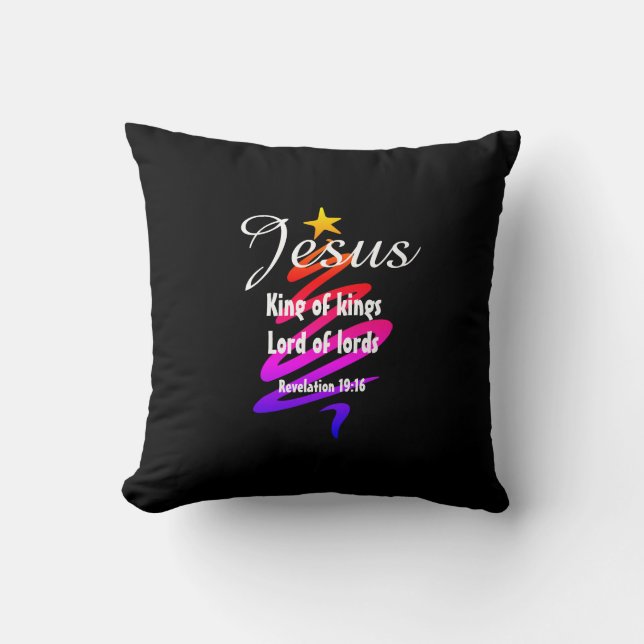 Weihnachts JESUS LORDS OF LORDS Maßgeschneiderte S Kissen (Vorderseite)