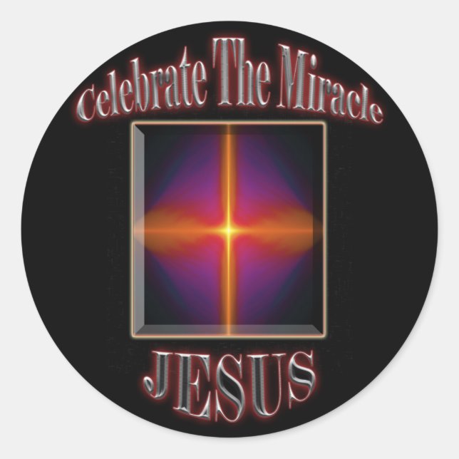Weihnachts-Jesus-Sticker Runder Aufkleber (Vorderseite)