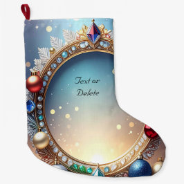 Weihnachts Jewel Frame Holiday Strumpf Großer Weihnachtsstrumpf
