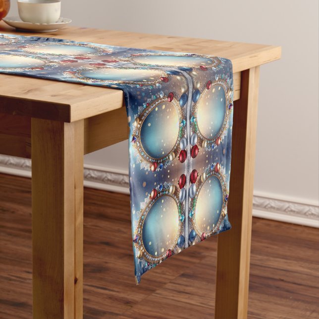 Weihnachts Jewel Frame Weihnachtstisch Runner Mittelgroßer Tischläufer (Beispiel)