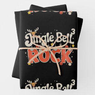 Weihnachts-Jingle-Bells 3 Math Rock Xmas Feiertag Geschenkpapier Set