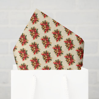 Weihnachts-Jingle-Bells-Rote-Schleife-Festlich Seidenpapier