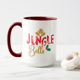 Weihnachts-Jingle-Bells und Holly Xmas-Cheers Tasse