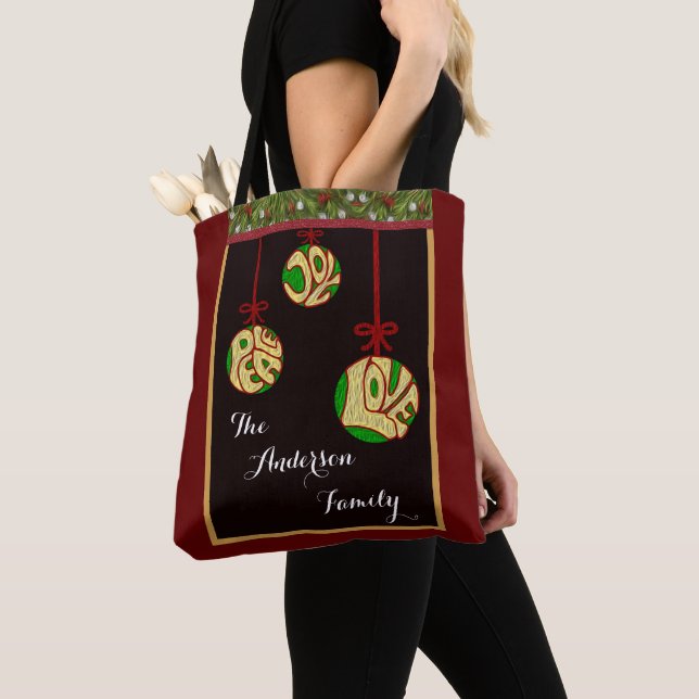 Weihnachts-Joest-Liebe - Familie personalisieren Tasche (Von Nahem)