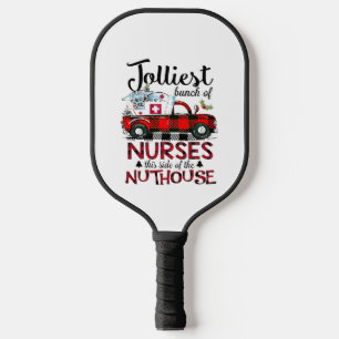 Weihnachts-Jolest-Reihe von Krankenschwestern dies Pickleball Schläger