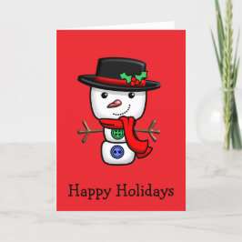 Weihnachts-Jolly-Snowman-Faltenkarte Dankeskarte