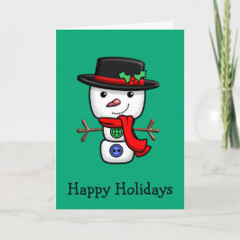 Weihnachts-Jolly-Snowman-Faltenkarte Dankeskarte