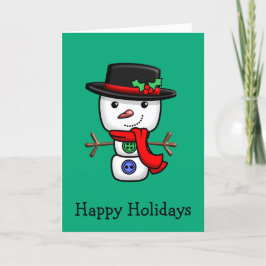 Weihnachts-Jolly-Snowman-Faltenkarte Dankeskarte
