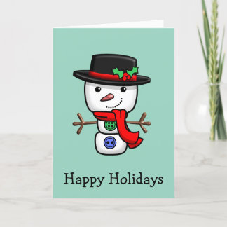 Weihnachts-Jolly-Snowman-Faltenkarte Dankeskarte