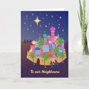 Weihnachts-Joy Bethlehem für Nachbarschaftskarte Karte