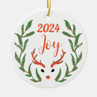 Weihnachts-Joy Custom Familienurlaub Foto Keramik Ornament