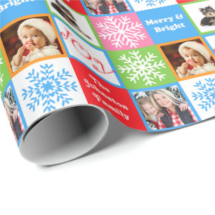 Weihnachts-Joy-Schneeflocken-Pastelle hinzufügen  Geschenkpapier