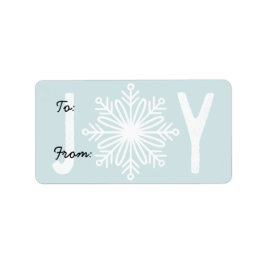 Weihnachts-JOY-Snowflake-Geschenksiegel Adressaufkleber