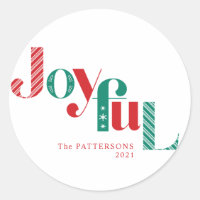 Weihnachts-Joyful Classic Round Sticker