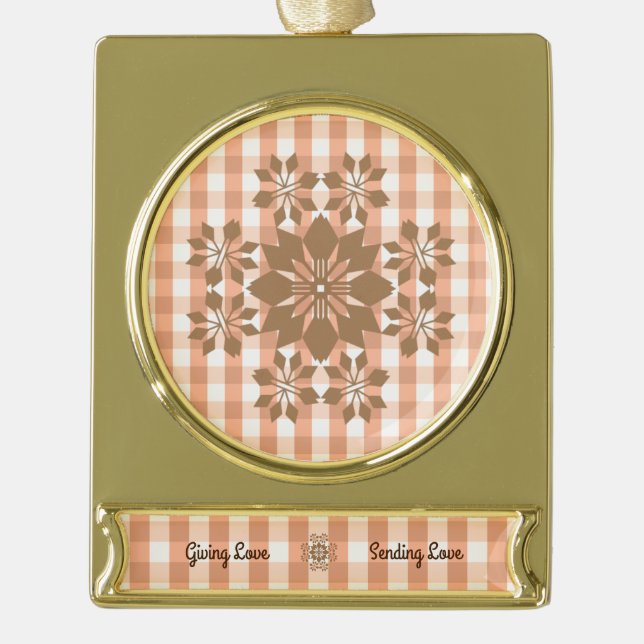 Weihnachts-Jubiläum-Banner Banner-Ornament Gold (Vorderseite)