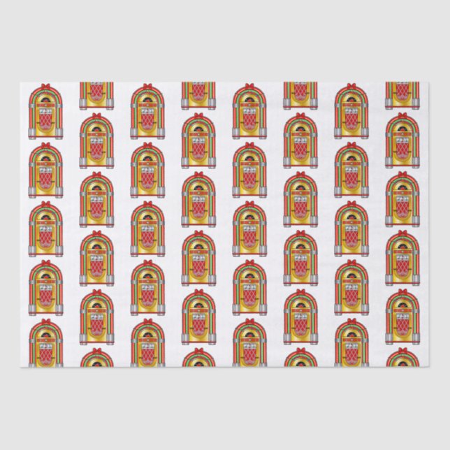 Weihnachts-Jukebox Seidenpapier (Vorderseite)