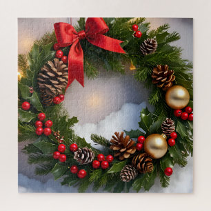 Weihnachts-Käfer Pine Red Ribbon Snow