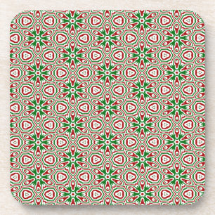 Weihnachts Kaleidoskop Muster Getränkeuntersetzer