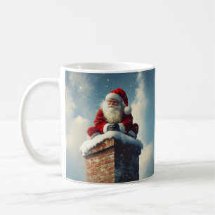 Weihnachts-Kaminpause: Ein Winterlächeln Kaffeetasse