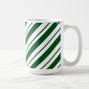 Weihnachts-Kandiszucker-Streifen in Grün und Weiß  Kaffeetasse