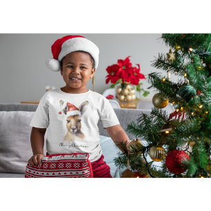 Weihnachts-Kangaroo, anpassbar T-Shirt