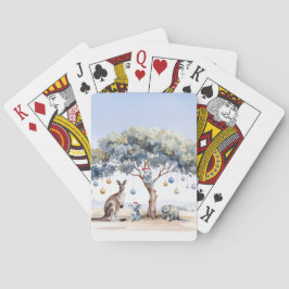 Weihnachts-Känguru Koalas Schnabeltier Gummibaum C Spielkarten