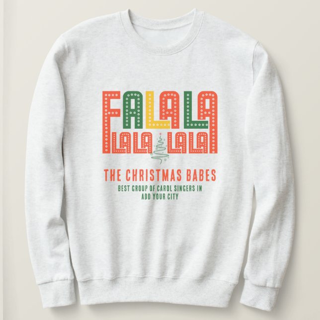 Weihnachts Karaoke Carols Chorgruppe Sweatshirt (Design vorne)