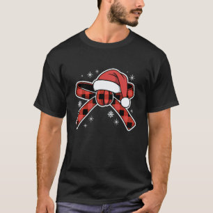 Weihnachts-Karate-Gürtel mit Büffelkariert und San T-Shirt