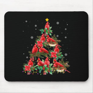Weihnachts-Kardinal Birds Schneezeit Weihnachten W Mousepad
