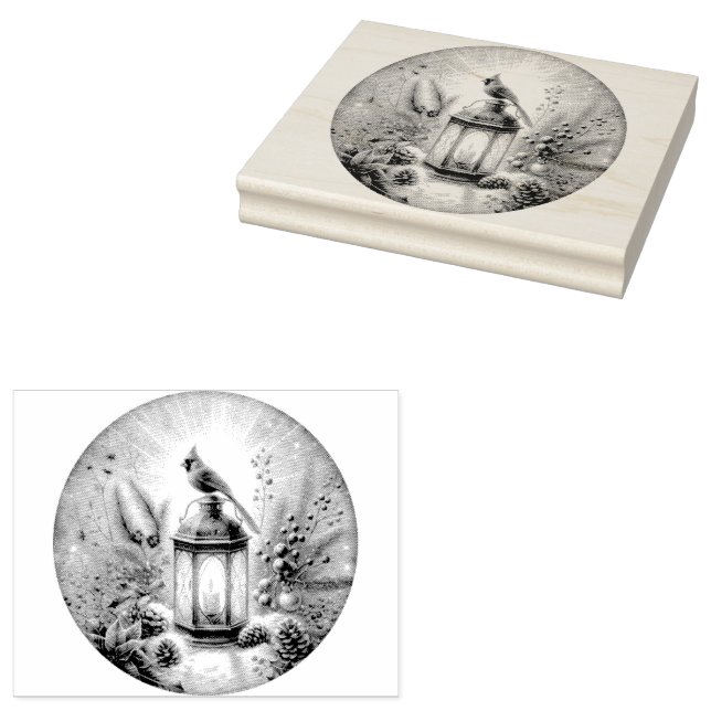 Weihnachts-Kardinal Gummistempel (Stempel)