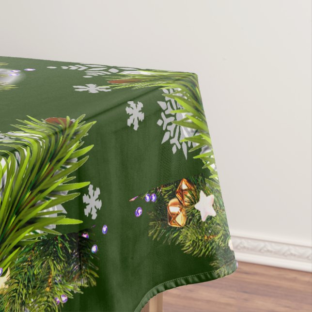 Weihnachts-Kardinal Holiday Greenery 52x70 Tischdecke (Beispiel)