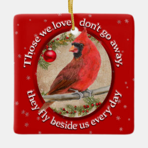 Weihnachts-Kardinal individuell anpassen Erinnern  Keramikornament