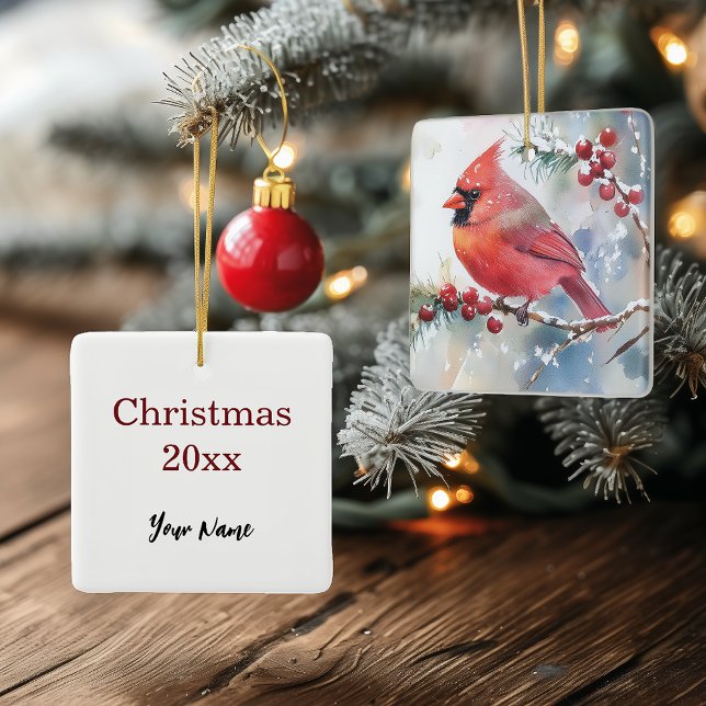 Weihnachts-Kardinal Keramikornament (Von Creator hochgeladen)