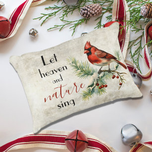 Weihnachts-Kardinal Rustikale Inspirierende Weihna Dekokissen